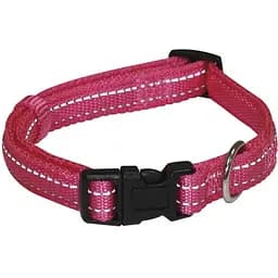 Нашийник для собак Croci Soft Reflective світловідбиваючий з нейлону 30-45 см рожевий