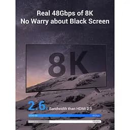 Кабель мультимедійний HDMI M to HDMI M 1.0m 8K cotton braided blue Vention (ALGLF) - мініатюра 6