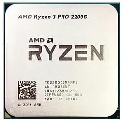 Процесор AMD Ryzen 3 2200G (YD2200C5M4MFB) (Socket AM4, 4T, 3.7 ГГц, Tray) Б/в