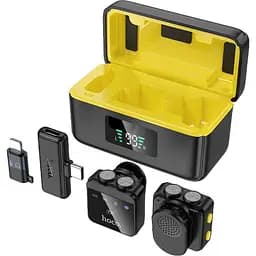 Микрофонная радиосистема Hoco L17 Lightning/USB-C Black (6942007645997) [158600]