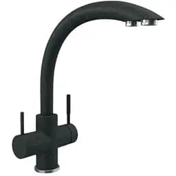 Смеситель под фильтр Platinum 8203 HDF поворотный двухрычажный из нержавеющей стали антрацит (000032282)