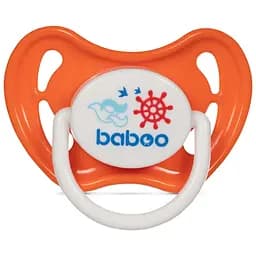 Пустушка симетрична Baboo Marine, 6+ міс., помаранчева (5-026)
