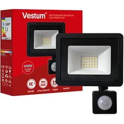 Світлодіодний прожектор Vestum з датчиком руху 30W 2400 Лм 6500K 180-260V IP65 1-VS-3021