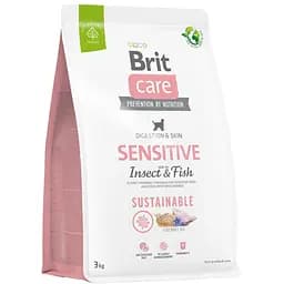 Сухий корм для собак з чутливою шкірою Brit Care Dog Sustainable Sensitive комахи і риба 3 кг