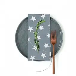 Набір серветок Cosas Grey Stars 2 шт. 30х30 см різнобарвний (Set-2Serviette_StarBGrey_30) - мініатюра 2