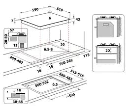 Варильна поверхня газова Whirlpool GOFL 629/NB1 (7036085) - мініатюра 3