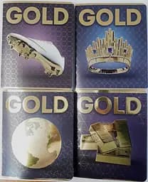 Тетради ученические 48 листов клетка серия SUPER GOLD (конгревное тиснение с УФ-лаковым покрытием, гибридный 3Д-лак, печать по серебряной фольге, глянцевый лак) Микс-1, ТМ Фемили Лайн, 10 шт. в упаковке