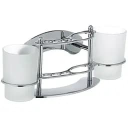 Підставка для щіток і пасти з двома склянками Zerix LR101 ZX2698 хром