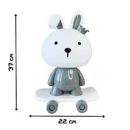 Нічник дитячий «Зайчик на скейті» MGZ-1407(Grey) живлення від USB - мініатюра 2
