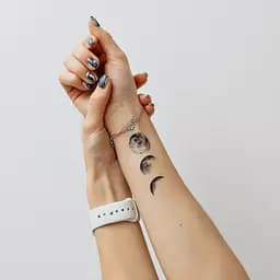 Тату тимчасове Фази Місяця Tattooshka L-24 Чорний shop (5805800012872) - мініатюра 2