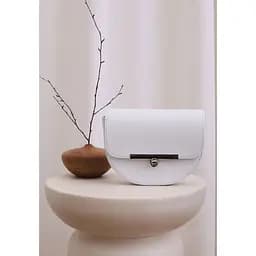 Жіноча шкіряна сумка поясна-кросбоді Bridget біла