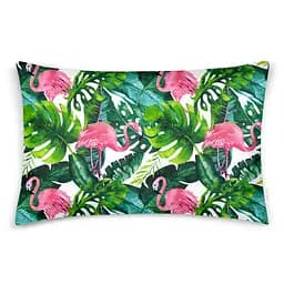 Дитяча постільна білизна в ліжечко TROPICAL FLAMINGO, зелений (FlamingoPalmGreen_30RoseLight_140) - мініатюра 3