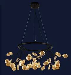 Люстра стельова LED Levistella 918LP263-36 BK+BR, 36 ламп G4, сучасний стиль, чорний + бронзовий метал - мініатюра 2