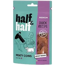 Лакомство для собак Half & Half в форме мясных монеток с уткой 100 г