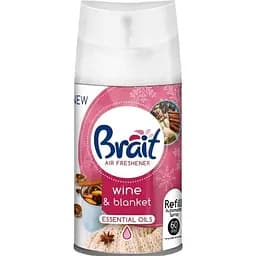 Сменный баллон для автоматического ароматизатора воздуха Brait Wine & blanket 250 мл