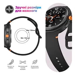 Силіконовий ремінець на смарт годинник Samsung Galaxy Watch 8 40mm/8 Classic 46mm/8 44mm, Silicone, light blue, зі зручною застібкою, на фітнес браслет, ArmorStandart (ARM86865) - мініатюра 6