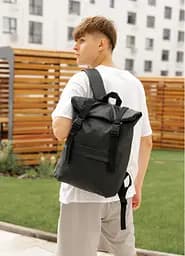 Мужской рюкзак Sambag RollTop LSHm черный 43 х 31 х 14 см (24211001m)