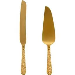 Набор для торта Elen Dekor 31.5 см 2 предмета золотистый (815-024)