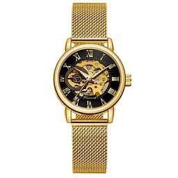 Наручний годинник жіночий 8099 Gold-Black Forsining acs0031378