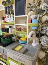 Велика дитяча ігрова кухня з підсвіткою та парою Кухонний ігровий набір з духовкою, плитою та аксесуарами 66 деталей - мініатюра 6