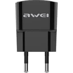 Зарядний пристрій AWEI C-832 Travel charger + Lightning cable 1USB 2.1A Black - мініатюра 4