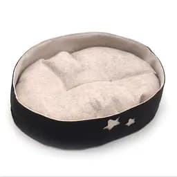 Лежак для котів та собак Zoo-hunt із фетру Зірочка коричневий №1 30х40х9 см