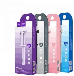 Селфі монопод Hoco K5 дротовий тримач Selphie stick білий - мініатюра 5