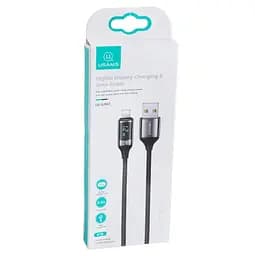 Кабель Usams SJ543 U78 Lightning Digital Display Charging Data Cable 1.2 м Чорний - мініатюра 2