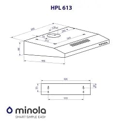 Витяжка плоска Minola HPL 613 WH - мініатюра 11