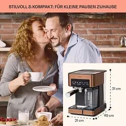 Кавоварка Klarstein Arabica Comfort 1350 W 20 бар (10041524) Бронза - мініатюра 8