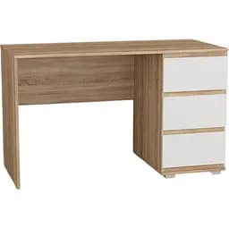 Стіл комп'ютерний на 3 ящики з ДСП, 11 кольорів II S-04 дуб сонома+білий