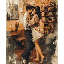 Картина за номерами В обіймах кохання BS53918, 40х50 см