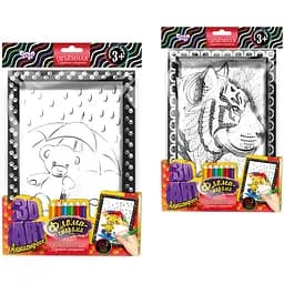 Набор креативного творчества Danko Toys 3D ART объемная раскраска Мишка-Тигр (3DA-01-05)