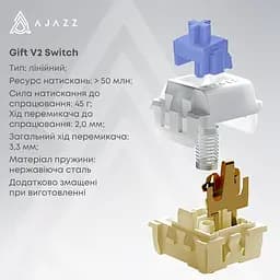 Клавіатура бездротова Ajazz AK980 V2 Gift Switch V2 White (AK980-V2-G-PWB) - мініатюра 16