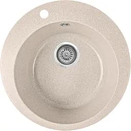 Мийка кухонна Valetti 7S гранітна 500x500 мм бежева