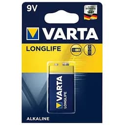 Батарейка Varta Longlife 9V 6LR61 (04122101411)