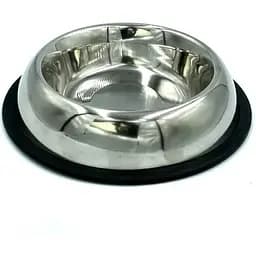 Миска для собак Lucky Star Belly нековзна 17 см 710 мл срібляста (SWT 2304-3)