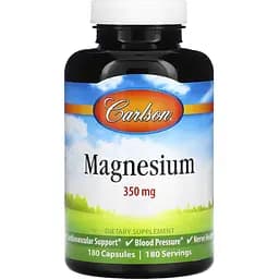 Магній Carlson Labs Magnesмгm 350 мг 180 капсул