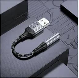 Перехідник Hoco LS36 USB to 3.5 зовнішня звукова карта 12 см DAC - мініатюра 3
