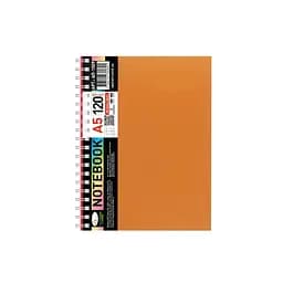 Блокнот А5 АП-1509(Orange) 120 аркушів, пружина збоку