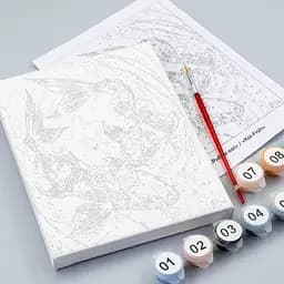Картина за номерами, Рибки кої , 15х20см, з мольбертом, ROSA START - мініатюра 4