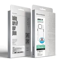 Чехол Apple iPhone 17 Pro, Unit MagSafe, белый, прозрачный, MagSafe, противоударный, магнитный, панель-накладка с поддержкой MagSafe, с поддержкой беспроводной зарядки, TPU+PC, защита всего корпуса, ударопрочный, ArmorStandart (ARM90587) - мініатюра 7