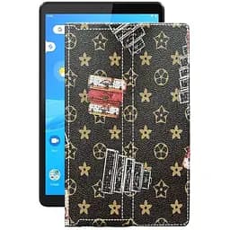 Чехол StatusCASE из экокожи для планшета Lenovo M8 TB-8705f Луи-Витон-коричневый