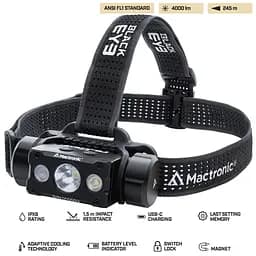 Ліхтар налобний Mactronic Black Eye H40 (4000 Lm) Cool White/Red LED Rechargeable Type-C (THL0061) - мініатюра 2