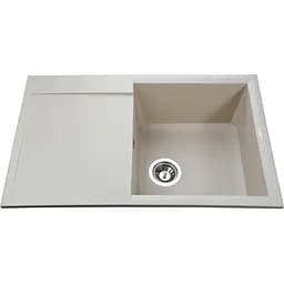 Гранітна мийка Globus Lux Komo слонова кiстка 790х500