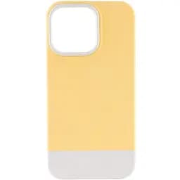 Чохол Epik TPU+PC Bichromatic для Apple iPhone 13 Pro Max 6.7 Creamy-yellow/White