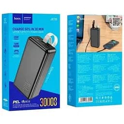 Зовнішній акумулятор Hoco Tacker Power Bank J87B 30000mAh чорний - мініатюра 4