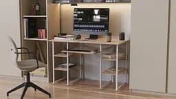 Комп'ютерний стіл Ferrum-decor Тім 75x120x60 білий ДСП Дуб Артізан 16мм (FRD-101358) - мініатюра 4