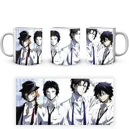 Кухоль GeekLand Bungou Stray Dogs Проза Бродячих Псів Рампо Акутагава Дазай Чуя BSD 06 330 мл білий - мініатюра 4