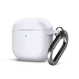 Силіконовий чохол для навушників Apple AirPods 4, Hang Case, білий, ультратонкий захисний кейс товщиною 2 мм, захист від подряпин, пилу та ударів, компактний, з карабіном для кріплення, ArmorStandart (ARM81295)